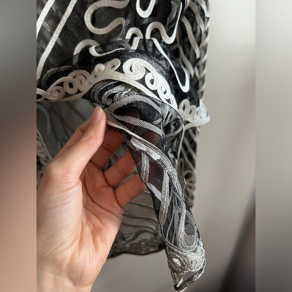 JAGUAR Vintage Sheer Embroidered Mesh Cardigan - Picture 7 of 8